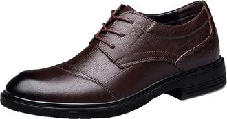 Generic Classic Oxford Dress Shoes for Men Genuine Cowhide, Breathable Comfort, Versatile Business and Formal Occasions(Brown,10.5 UK)