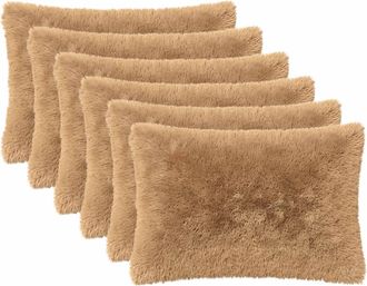 vidaXL Funda De Almohada 6 Pcs Heerlen Topo 30 X 50 Cm Fleece Pv Vidaxl