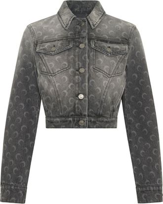 Marine Serre Womens Moon Laser blue Jacket