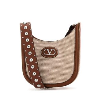 Valentino Garavani Two-Tone Canvas Vlogo Signature Crossbody Bag