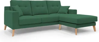 Divani.Store Divani.store - Danish Sof&aacute; Rinconero Moderno Reversible De Tela Suave E Impermeable 237 Cm Verde