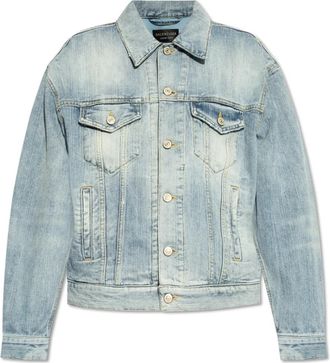 Balenciaga Denim jas - Dames - Spijkerjassen - Blauw - L - Denim - Jassen