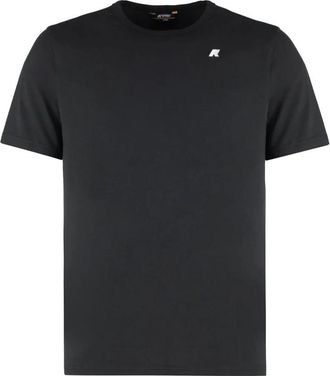 K-Way Adame Crew Neck T-Shirt - Heren - T-shirts - Zwart - M - Katoen - Tops