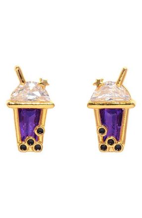 Girls Crew Its Boba Time Stud Earrings in Gold at Nordstrom