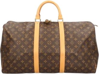 Louis Vuitton Pre-owned Boston Bag - unisex - Pre-owned - Bruin - Maat: ONE Size Zijde