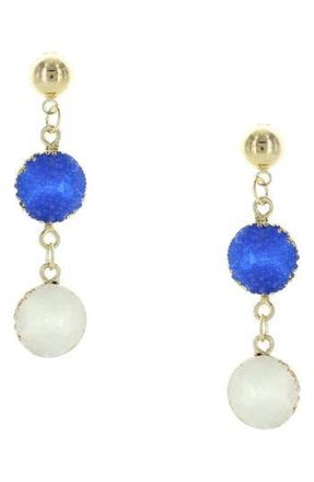 Olivia Welles Jesse Druzy Drop Earrings in Blue at Nordstrom Rack