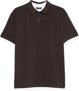 7 For All Mankind Layered-effect Polo Shirt