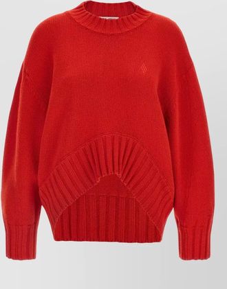 The Attico knit sweater long sleeves asymmetric hem