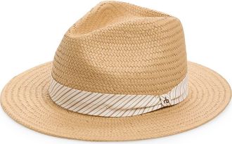 Rag & Bone Packable Straw Fedora in Burnt Straw at Nordstrom, Size Medium