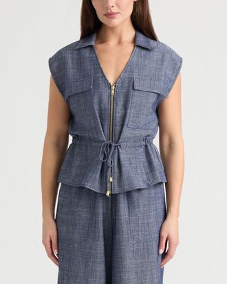 Ellen Tracy Womens Sleeveless Jacket