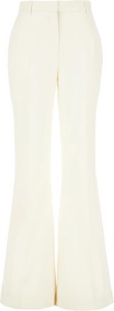 Stella McCartney Wide Broeken - Dames - Wijde Broeken - Beige - M - Leer - Broeken
