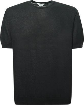 Malo T-shirt met korte mouwen - Heren - Ronde hals truien - Zwart - M - Katoen - Truien & Vesten