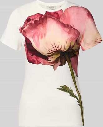 Ted Baker T-Shirt mit Rundhalsausschnitt Modell OBREY in Sand, Gr&ouml;&szlig;e 34