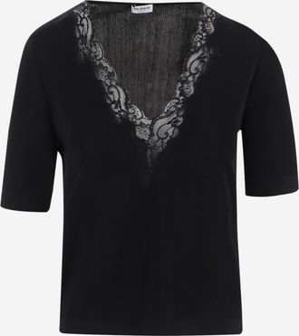 Balmain Top Balmain In Viscosa Con Scollo A V In Pizzo