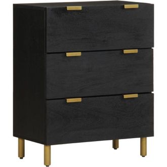 vidaXL Credenza Nera 60x33x75 cm in Legno Multistrato - Vidaxl