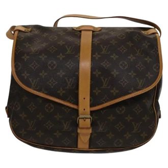 Louis Vuitton Pre-owned Cross Body Bags, female, Brown, Size: ONE SIZE Pre-owned Saumur 35 Shoulder Bag