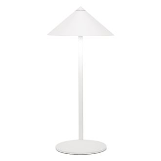 Zafferano Zafferano Lampada Da Tavolo Led Ricaricabile Pina L Desk - 6w, Ip65, Dimmer Touch, Testa Magnetica, Design Moderno Per Interni Ed Esterni - Bianco