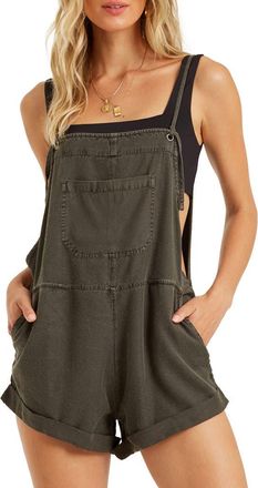 Billabong Wild Pursuit Short Overalls in Off Blackdnu at Nordstrom, Size Xx-Large