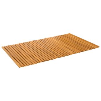 vidaXL Alfombrilla De Ba&ntilde;o Marr&oacute;n 100 X 60 Cm Madera De Acacia S&oacute;lida Vidaxl