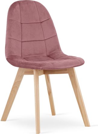 Private Label Valora Sedia Nuuc Velluto Rosa Gambe In Legno Di Faggio Stile Moderno
