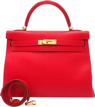 Hermès Borsa a tracolla Gulliver Kelly II Retourne 32 2001 - Rosso