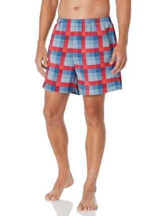 Columbia Super Backcast Water Shorts Mens Multicolor Gingham Swimwear UPS1049