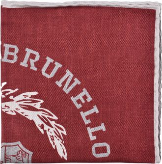 Brunello Cucinelli Bicolor Silk Pocket Mens Square