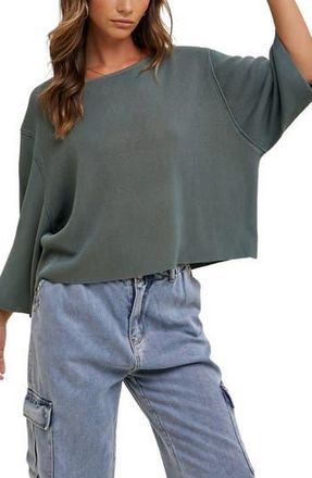 Wishlist Fine Knit Pullover Sweater in T. Green at Nordstrom Rack, Size Medium