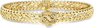 Ross-Simons 18kt Gold Over Sterling Filigree Bangle Bracelet