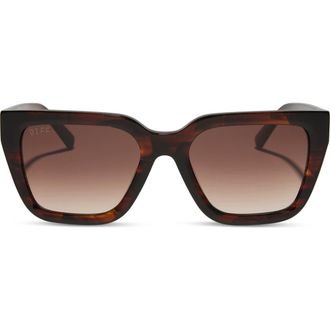 DIFF Eyewear Amara 54mm Square Sunglasses in Sequoia Tortoise /Brown at Nordstrom Rack