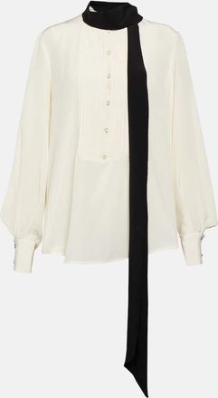 Victoria Beckham Tie-neck silk blouse