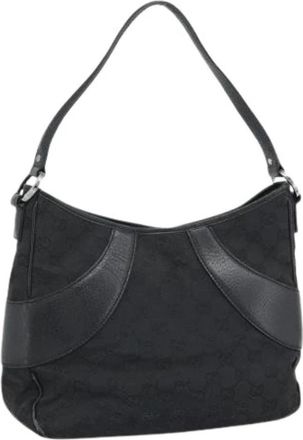 Gucci Pre-owned Vintage GG Canvas Schoudertas - Dames - Vintage Schoudertas - Zwart - ONE Size - Leer - Vintage