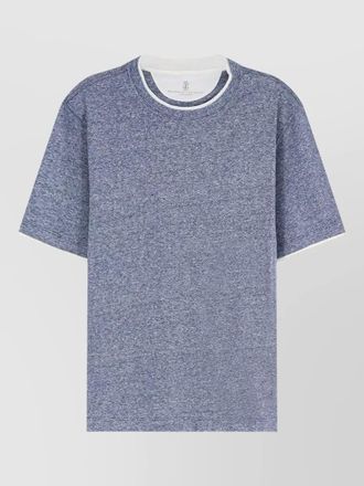 Brunello Cucinelli linen blend regular fit t-shirt