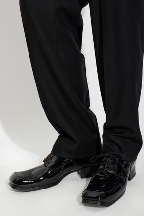 Maison Margiela Leather Heeled Shoes, Mens, Black