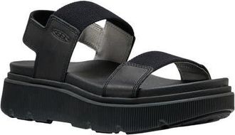 Keen Elle Mila Platform Sandal in Black/Black at Nordstrom, Size 10.5
