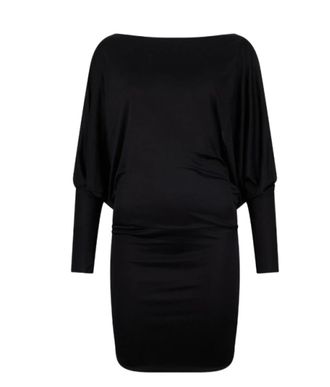 Dsquared2 Black Boat Neck Mini Dress