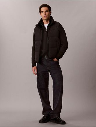 Calvin Klein Mens Reversible Down Puffer Vest - Black - XL