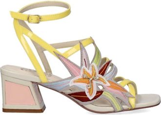 Ex&eacute; Womens Luisa Floral Low Heel In Yellow