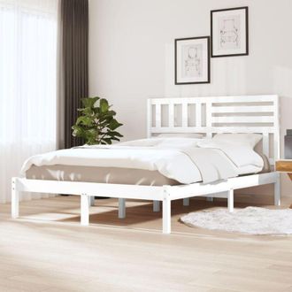vidaXL Giroletto Bianco in Legno Massello di Pino 140x200 cm - Vidaxl