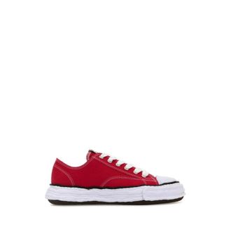 Miharayasuhiro Red Canvas Trainers for Men and Women - male - MIHARA YASUHIRO - Sneakers - Red - 10 UK - Shoes