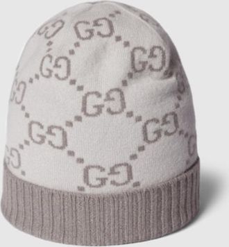 Gucci GG Cashmere Jacquard Hat, Size Medium