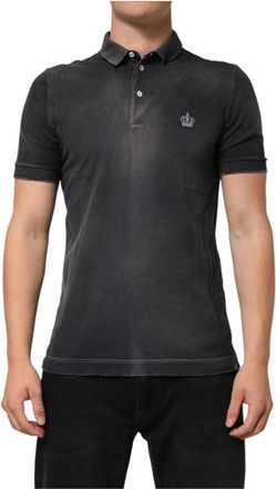 Dolce & Gabbana Aglini Blouse met ruches - Heren - Polos - Grijs - L - Katoen - Tops