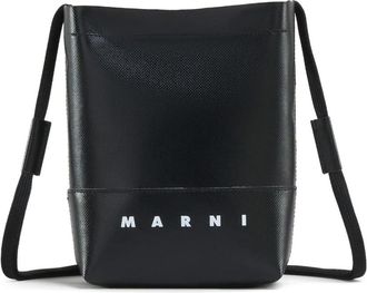 Marni Crossbody Tas met Shoelace Band - Heren - Schoudertassen - Zwart - ONE Size - Polyester - Tassen