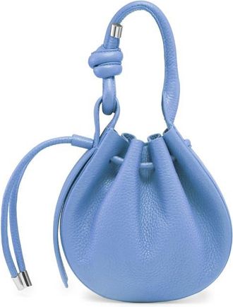 Behno Mini Ina Pebble Leather Crossbody Bag in Ocean Blue at Nordstrom