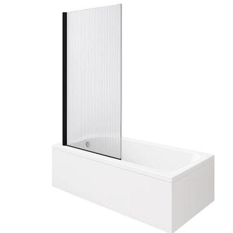 Duravit Ba&ntilde;era Derecha 170 X 70 Cm Duravit D-code Con Desag&uuml;e Central + Mampara De Ba&ntilde;o Aurys Raywall Negra Mate