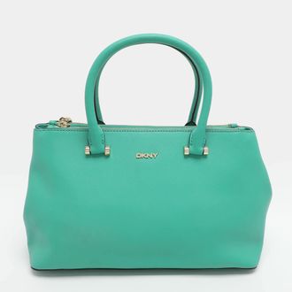 DKNY Dkny Bryant Park Green Saffiano Leather Tote