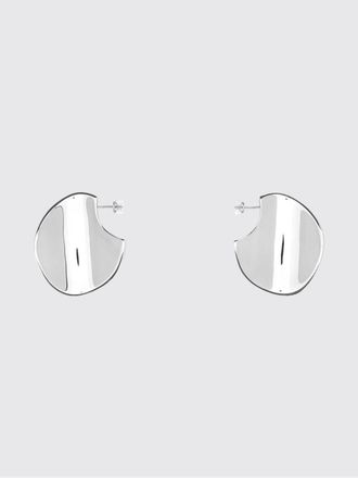Bottega Veneta Disc Oval-Shaped Sterling Silver Dangle Earrings