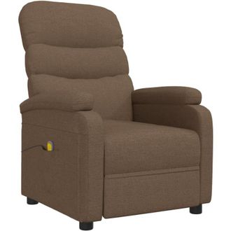 vidaXL Sill&oacute;n De Masaje El&eacute;ctrico Tela Marr&oacute;n Vidaxl