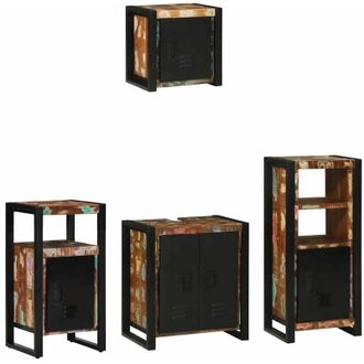 vidaXL Vidaxl - Juego De Muebles De Ba&ntilde;o 4 Pcs Madera Reciclada Maciza