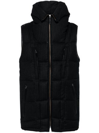 Private Stock The morrison vest - men - Nylon/Wool/Cashmere/Polyurethane/Polyester - L - Black